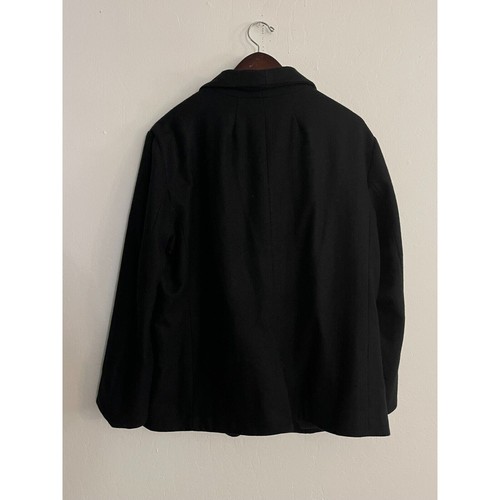 Amour Vert L Boyfriend Blazer Black Lined Oversized Wool Two Button Jacket NEW - Picture 5 of 7
