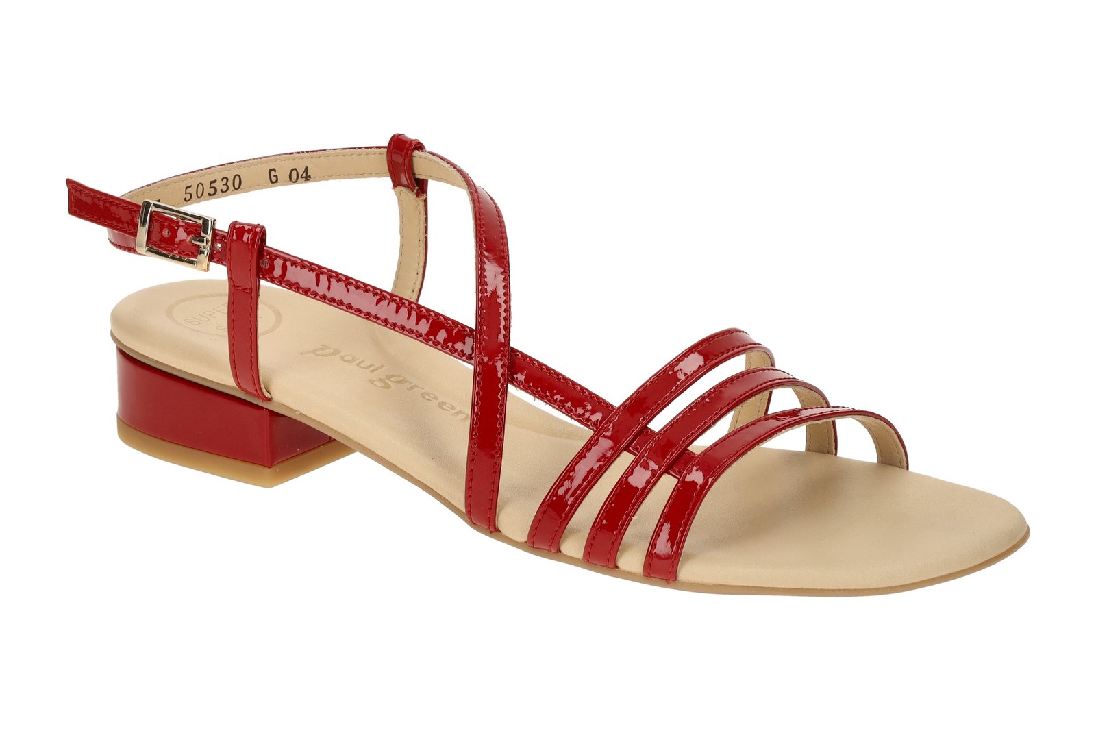 Сандалеты Paul Green Schuhe 7621 rot Damen, Римхен Сандаленен 7621-15 NEU