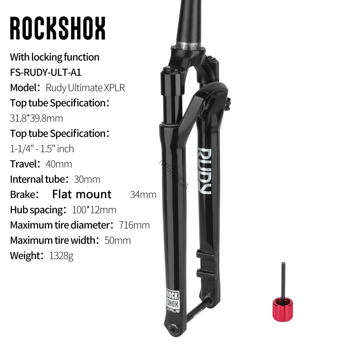 RockShox Rudy XPLR Ultimate 700c 40mm Travel Gravel Road