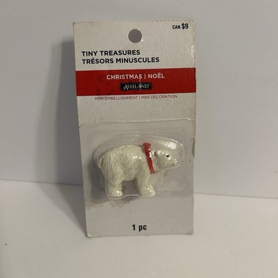 Ashland Christmas Tiny Treasures Polar Bear Red Bow New