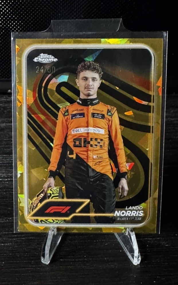 2024 TOPPS CHROME FORMULA 1 SAPPHIRE GOLD #7 LANDO NORRIS /50