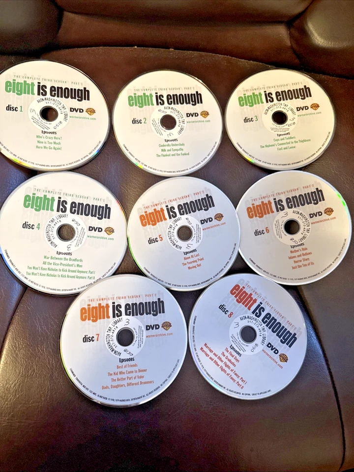 EIGHT IS ENOUGH COMPLETE SEASON 3 and 4: 15 discs total; lot of 2 Foto 4 de 4