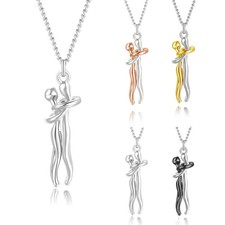 Stainless Steel Pendant Necklace Women Punk Embrace Modern Daily Chain Jewelry