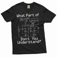 Men's Funny Electrician T-shirt electrical wiring diagram husband dad gift tee