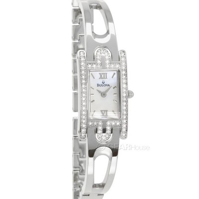 BULOVA Womens Crystals Watch, MOP Dial, Silver Stainless  display picture 2