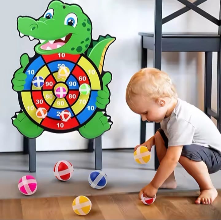 Dart Board Baby Toy Stickey Ball Dart Indoor Sports Child Mont