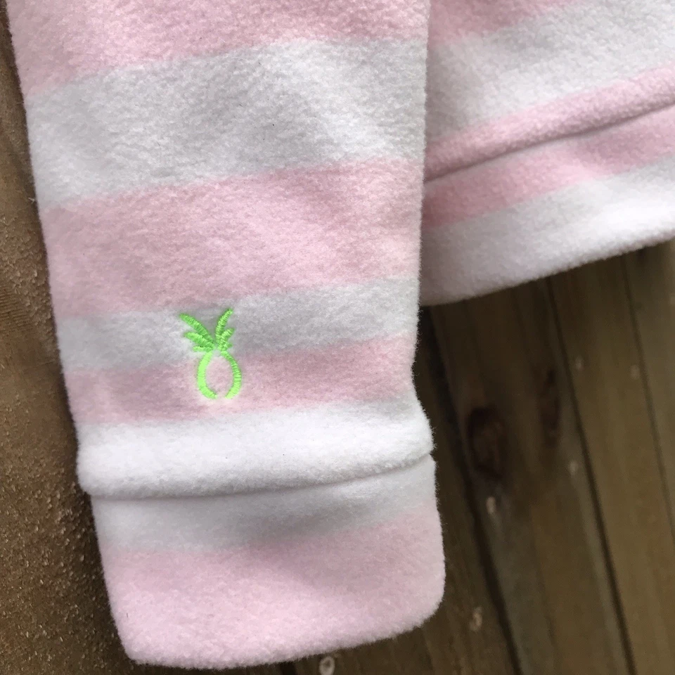 Pulôver feminino Dudley Stephens listrado rosa lã logotipo jumper tamanho médio - Imagem 3 de 4