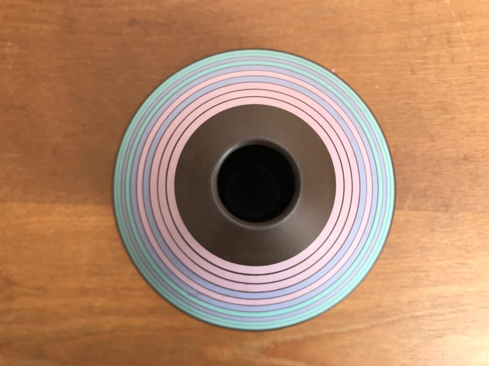 Postmodern Memphis Studiokeramik Design Vase Signiert HS im Kreis 80er Keramik - Bild 4 von 4