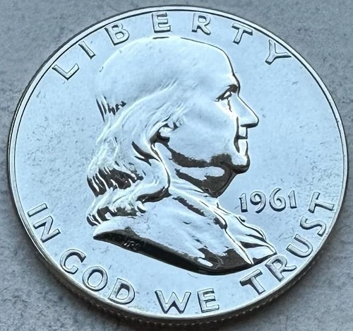 1961 Proof Franklin Half Dollar 90% Silver-INV#8465