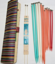 Vtg. mixed Lot  - Susan Bates Knitting Needles w/Case - Assorted colors  sizes
