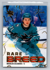Macklin Celebrini 2025-26 Upper Deck Flair Hockey Rare Breed 🇨🇦  Sharks MVP #7