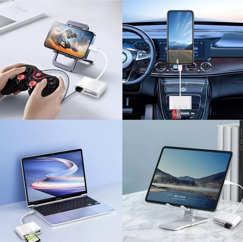 USB C to SD Card Reader for iPad Pro/Macbook Supports /SD/TF card - Bild 2 von 2