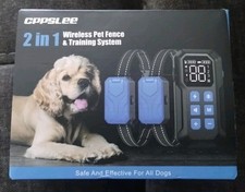 Electric Fence for Dogs 2 in 1 Wireless Pet 2 Collar Fence One Training System
