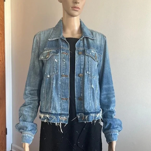 Giacca di jeans con orlo uscito J Brand Deena taglia M - Foto 2 di 14