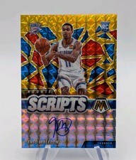 Theo Maledon 2020-21 Panini Mosaic Rookie Scripts #RS-THE Gold Prizm Auto RC SP