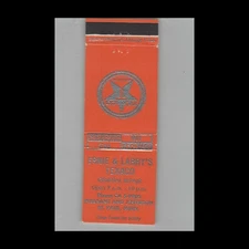 Matchbook Cover Ernie & Larry's Texaco Gas Station Saint Paul MN Orange