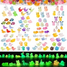 110 pcs luminous Mini Resin Animals Many Styles Variety Tiny Animals Figures ...