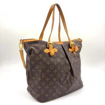 LOUIS VUITTON Palermo GM monogram Shoulder bag Brown Leather PVC
