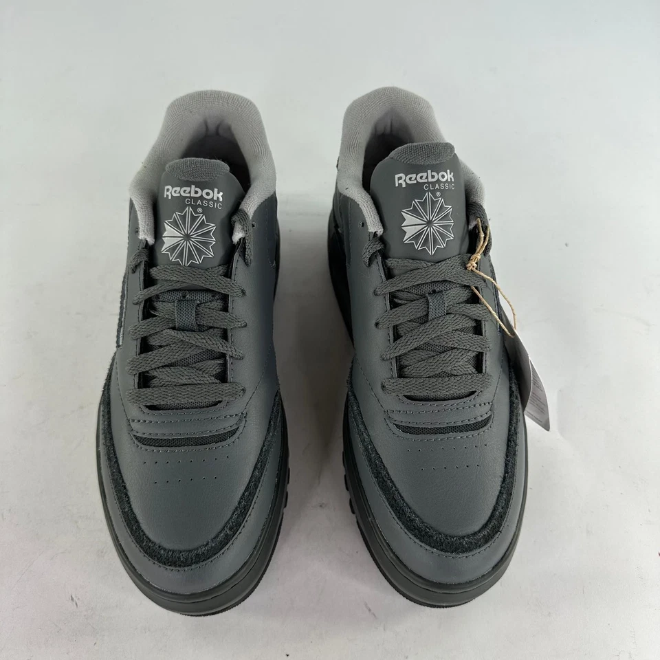 Zapatillas Reebok Club C Plataforma Extra EE. UU. 10 Mujer Gris Cuero Grueso Y2K Zapato Foto 4 de 4