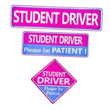 3 PCS Student Driver Car Magnet High Reflective New Drivers Safety Magnetic