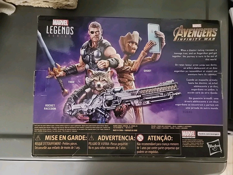 Легенды Marvel война бесконечности упаковка 3 Thor ракета и Groot игрушки R нас исключительный новый в коробке - Изображение 2 из 2