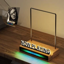KORRTFID Now Playing Vinyl Record Stand, Light Up Vinyl Record Display Stand ...