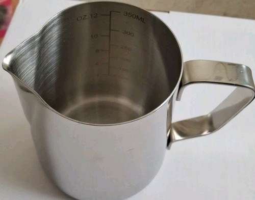 Edelstahl Milchaufschäumkanne Barista Kaffee Latte Behälter Messkanne - Bild 2 von 5