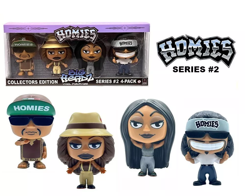 Homies Figures 4.5″ Big Headz Series 2 Gift Set 4 pack