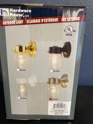 Hardware House -54-4692- Jelly Jar - Outdoor Wall Mount-Satin Nickel Finish - Picture 3 of 4