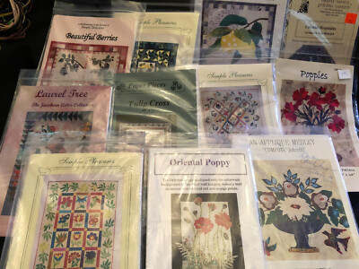 Quilting Patterns 10 Patterns - FRUIT/FLOWER DESIGNS - New