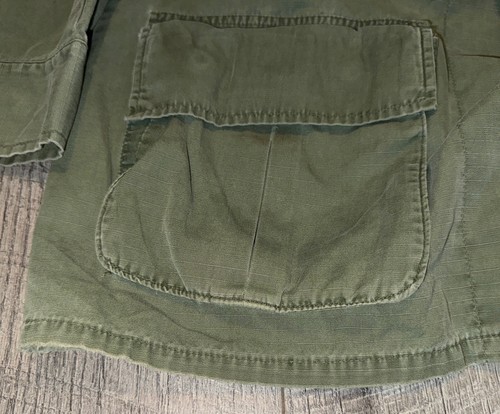 Vietnam Poplin OG-107 Abrigo Hombre Combate Tropical Inclinado Bolsillo Camisa Pequeño Reg - Imagen 10 de 12