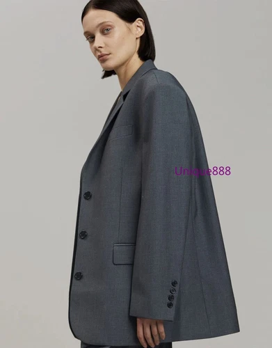 Nili Lotan Damen Herbst Schurwollmischung lockere Schulter Freizeit Blazer - Bild 19 von 26