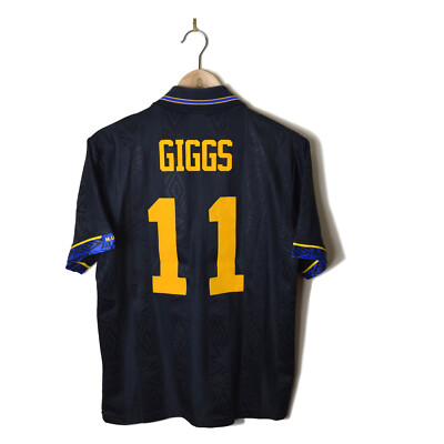 Maillot Domicile Manchester United 1994/96 - Taille M, Numéro 11 Giggs, Occasion - Marque Umbro