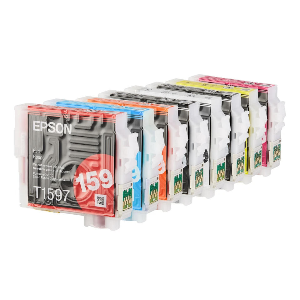 (8pcs)New EPSON R2000 T159 Series complete set Printer Ink Cartridges New sealed - Image 2 of 4