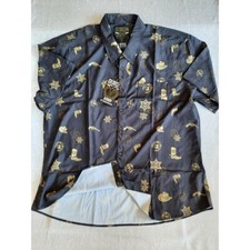 Dixxon Flannel Co Men 4X THE 1876 V-Twin Visionary Party Shirt Button SS Pocket