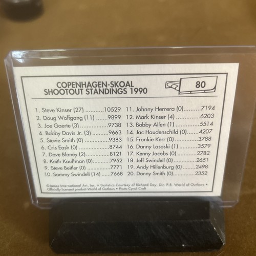 1991 World of Outlaws Racing, Todd Kane, Card #80, In Protective Sleeve. - Picture 2 of 2