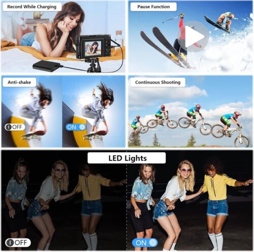 4K Digital Compact Vlogging Camera 48MP, 16x Optical Zoom, Autofocus, Anti-shake - Picture 5 of 11