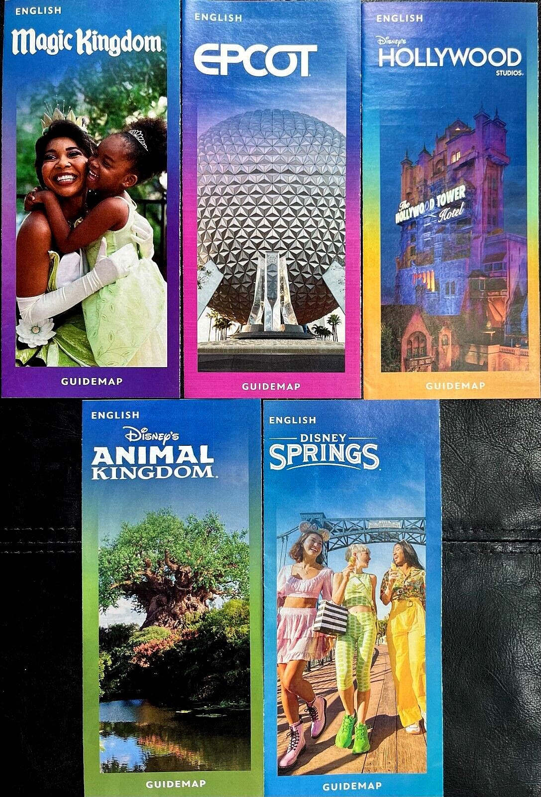 Theme Part Guide Map NEW 2023 Walt Disney World Theme Park Guide Maps 5 Maps Newest ...