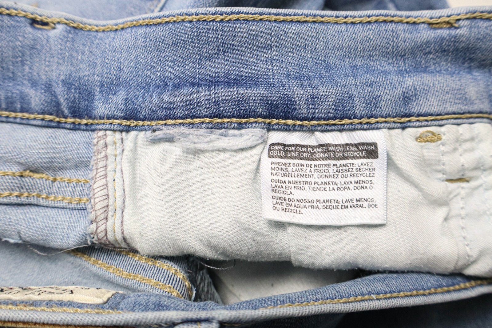 LEVI'S 710 Super Skinny Jeans Women's W28 Light Blue Zip Fly thumbnail 5