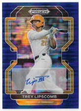 Trey Lipscomb 2022 Prizm Draft Picks Blue Pulsar Autograph #84 /9 Rookie FOTL SP
