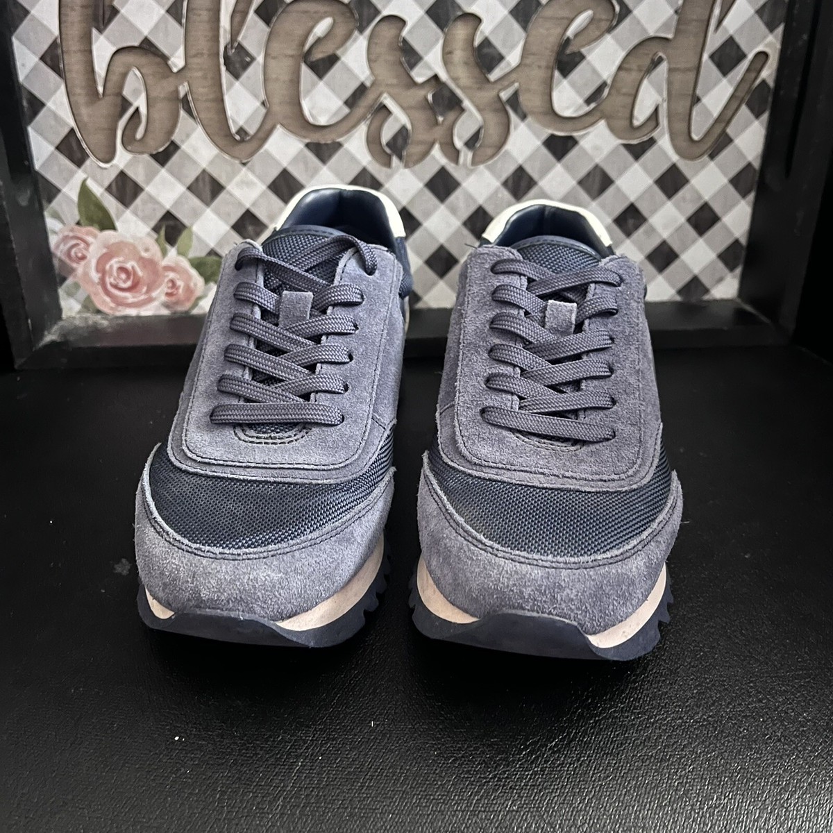 Tory Burch Sawtooth Runners Sneakers Shoes Womens Size 6.5