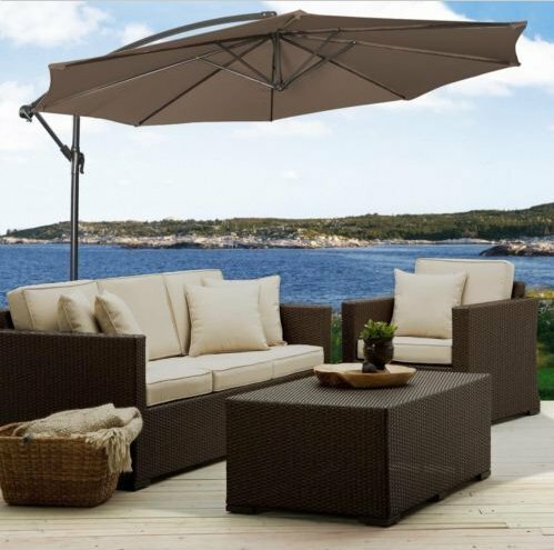 Fiberbuilt Bamboo Patio Tan Umbrella Base Accessory Home Furniture Outdoor For Sale Online Ebay