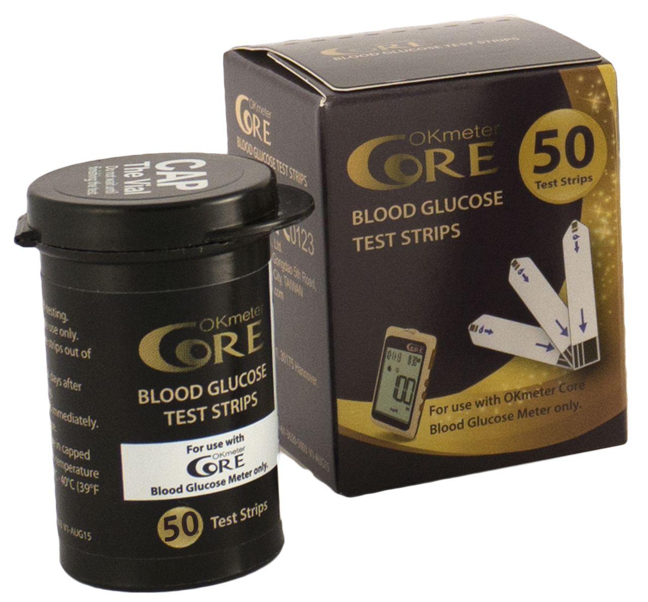Core Blood Glucose Meter Test Strips (50's)