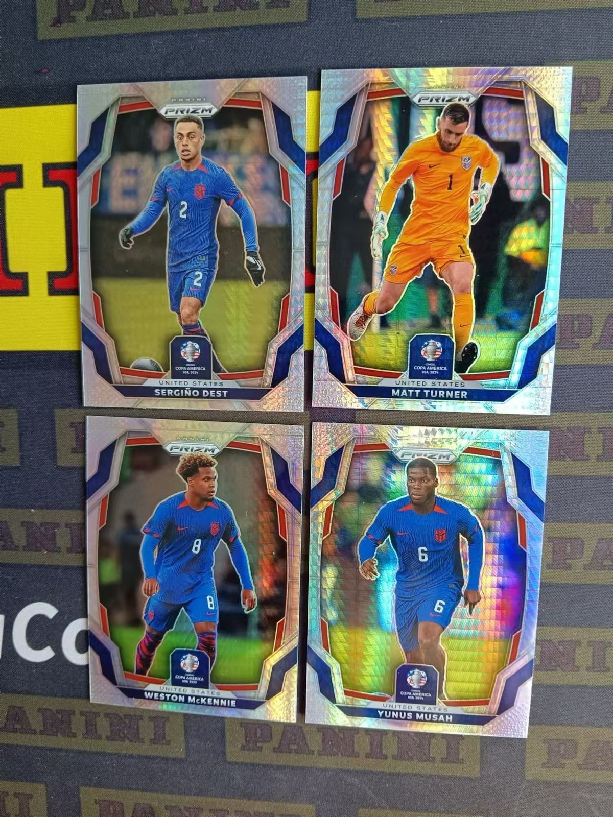 2024 Panini Prizm Copa Weston Mckennie Yunus Musah Matt Turner Dest Hyper USA