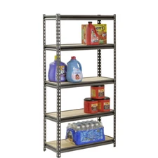 5 Shelf Heavy Duty Steel Muscle Rack Garage Shelving Storage 30"W x 12"D x 60"H
