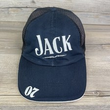 Jack Daniels Old 7 Hat SnapBack Trucker Mesh Black Whiskey Drinking Bar Grunge