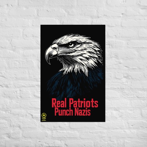 Abolish MAGA - Real Patriots Punch Nazis wall poster - Picture 14 of 24