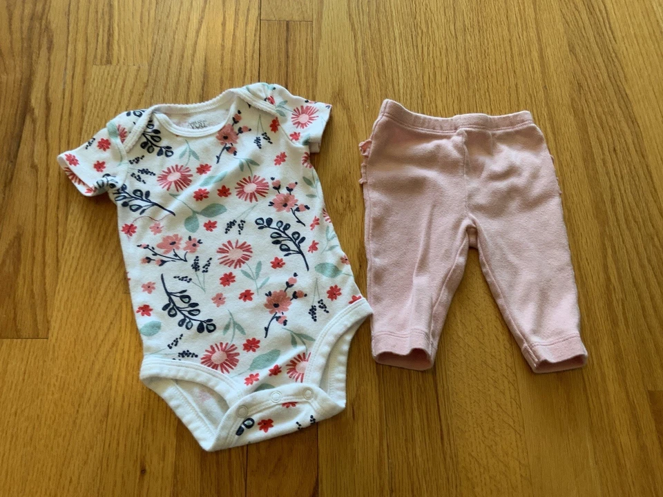 Lot Of 10 Items Ralph Lauren  Carter’s Girl Coverall Bodysuits Newborn Pants - Image 2 of 4