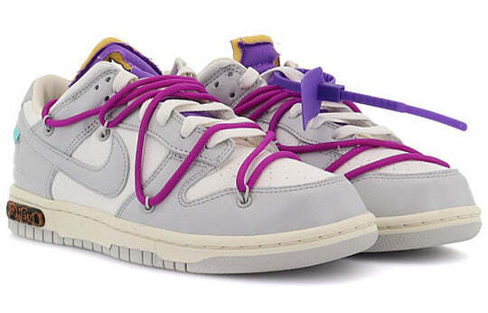 DM1602-111 Off‑White Nike Dunk Low Lot 28 White Purple DM1602-111 Off‑White Nike Dunk Low Lot 28 White Purple