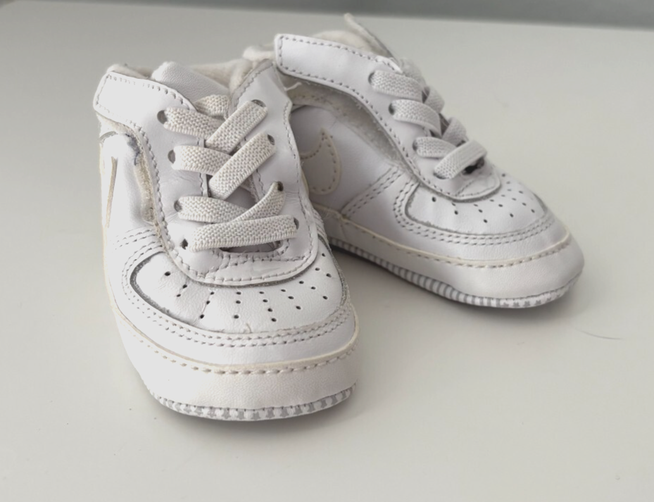 PONY Scarpe Nike Baby Force 1 Triple bianche culla fondo morbido taglia US 2C